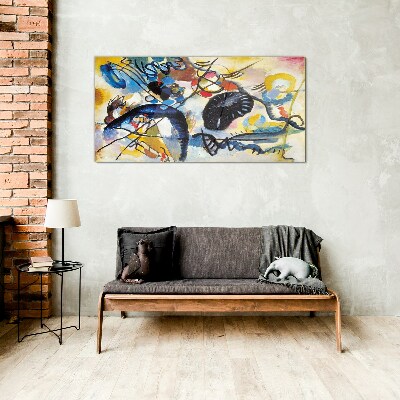 Glas bild Abstrakte Farblandschaft