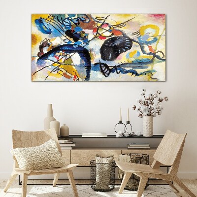 Glas bild Abstrakte Farblandschaft