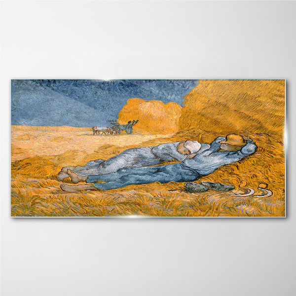 Glasbild Mittagsruhe Van Gogh