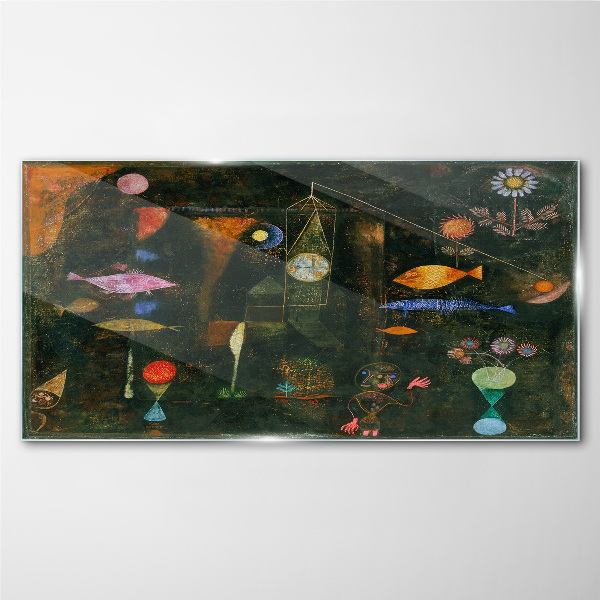 Glas bild Die Fantasiewelt der Unterwasserlebewesen