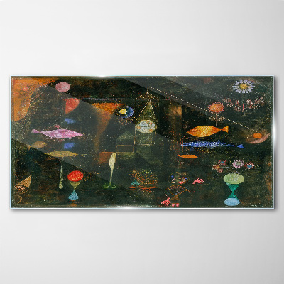Glas bild Die Fantasiewelt der Unterwasserlebewesen