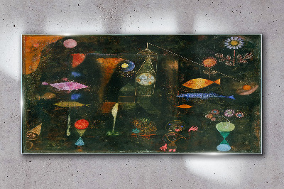 Glas bild Fische-Magie von Paul Klee