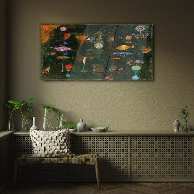 Glas bild Die Fantasiewelt der Unterwasserlebewesen