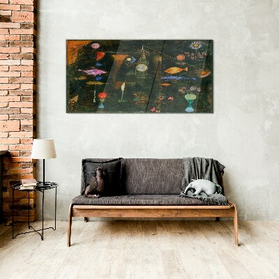 Glas bild Die Fantasiewelt der Unterwasserlebewesen