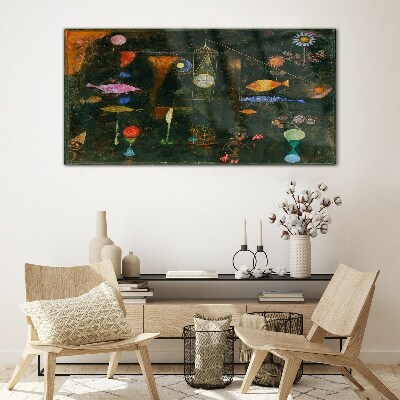 Glas bild Die Fantasiewelt der Unterwasserlebewesen