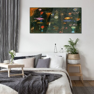 Glas bild Die Fantasiewelt der Unterwasserlebewesen