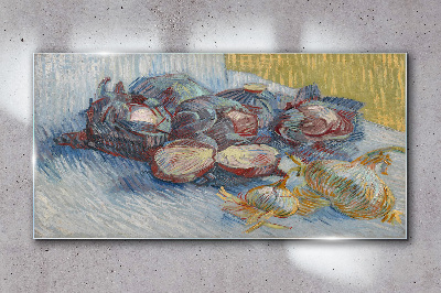 Glasbild Kohl und Zwiebeln Van Gogh
