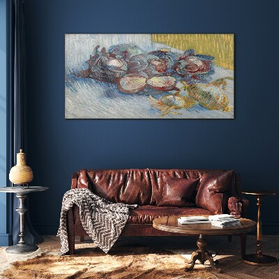Glasbild Kohl und Zwiebeln Van Gogh