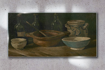 Glas bild Flaschen Keramik Van Gogh