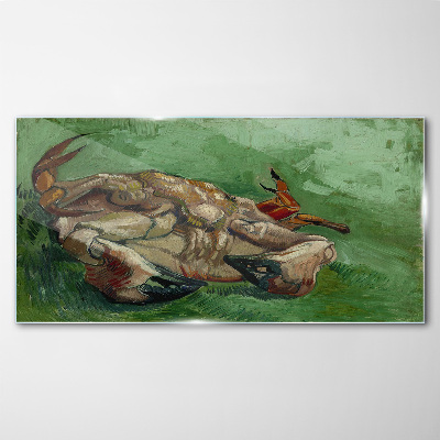 Glasbild Krabbe liegt auf dem Rücken