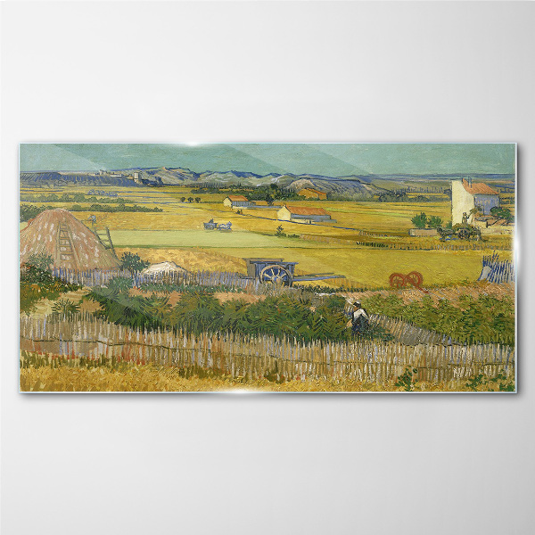 Glasbild Weizenfeld