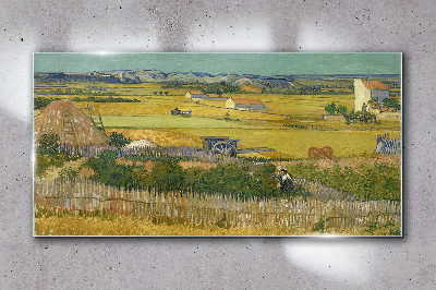 Glasbild Weizenfeld