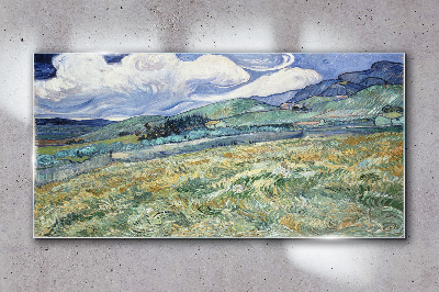 Bild auf glas Roter Weinberg Van Gogh