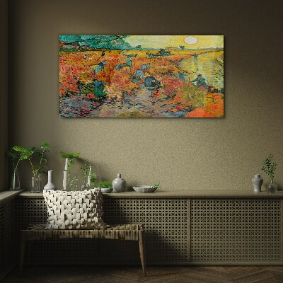 Glasbild Gelbes Haus Van Gogh