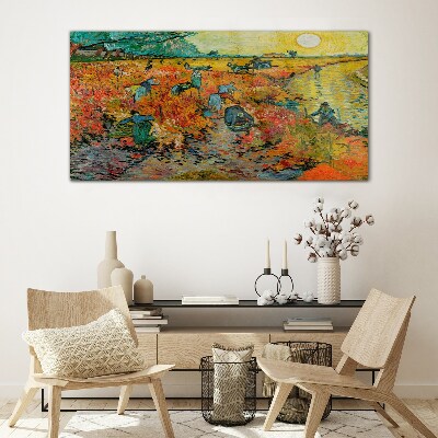 Glasbild Weizensammler