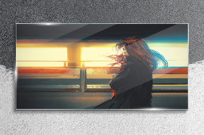 Foto auf glas Reflexionen im Stadtlicht