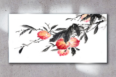 Glasbild Florale Akzente im zarten Stil