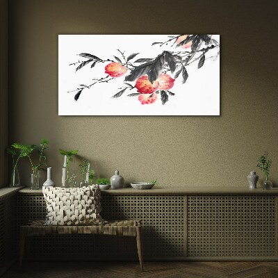 Glasbild Florale Akzente im zarten Stil