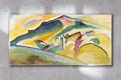 Glasbild Die Farben der Berglandschaft