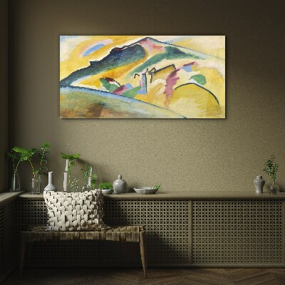 Glasbild Die Farben der Berglandschaft
