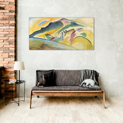 Glasbild Die Farben der Berglandschaft