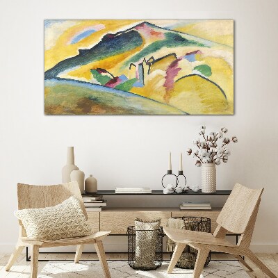 Glasbild Die Farben der Berglandschaft