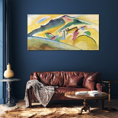 Glasbild Die Farben der Berglandschaft