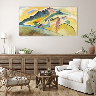 Glasbild Die Farben der Berglandschaft