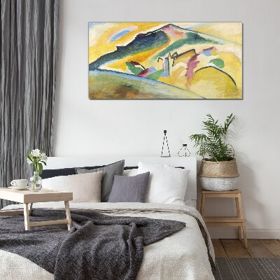 Glasbild Die Farben der Berglandschaft