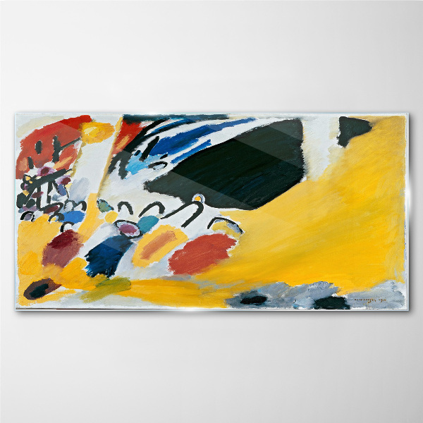 Glasbild Farben in Bewegung