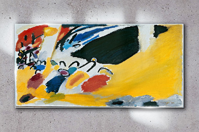 Glasbild Farben in Bewegung