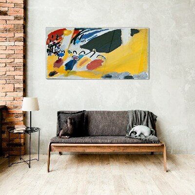 Glasbild Farben in Bewegung