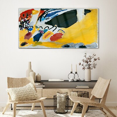 Glasbild Farben in Bewegung