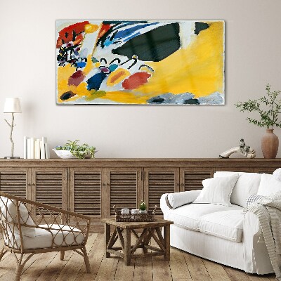 Glasbild Farben in Bewegung