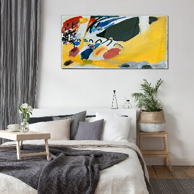 Glasbild Farben in Bewegung