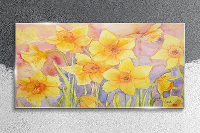 Glasbild Narzissenblütentanz