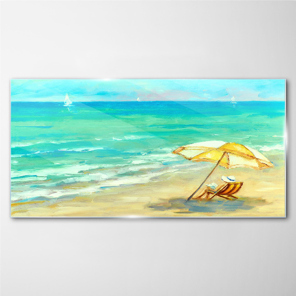 Glasbild Sommerferien am Meer