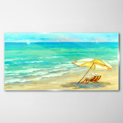 Glasbild Sommerferien am Meer
