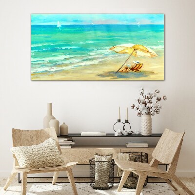 Glasbild Sommerferien am Meer