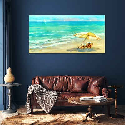 Glasbild Sommerferien am Meer