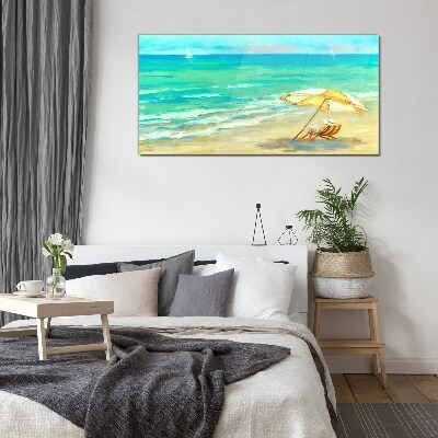Glasbild Sommerferien am Meer