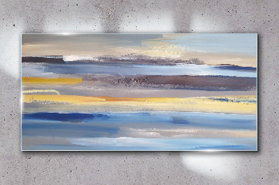 Glasbild Ruhige Wellen aus Farben