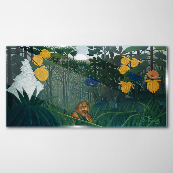 Glasbild Geheimnisvoller Wald mit wilder Natur