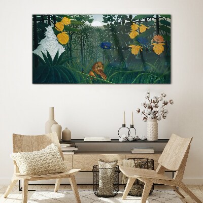 Glasbild Geheimnisvoller Wald mit wilder Natur