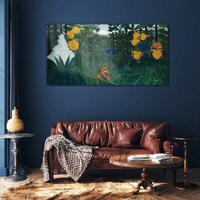 Glasbild Geheimnisvoller Wald mit wilder Natur