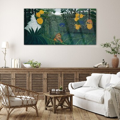 Glasbild Geheimnisvoller Wald mit wilder Natur