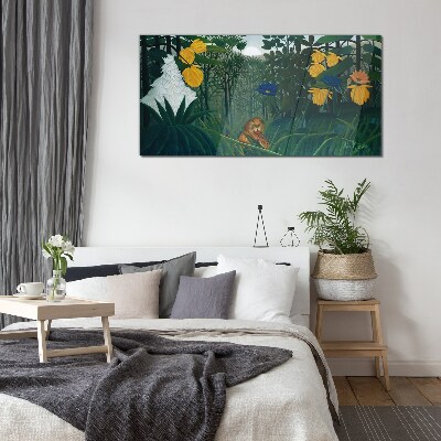 Glasbild Geheimnisvoller Wald mit wilder Natur