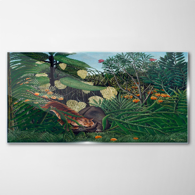 Glasbild Die geheimnisvolle Welt des Dschungels