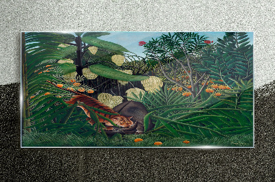 Glasbild Die geheimnisvolle Welt des Dschungels