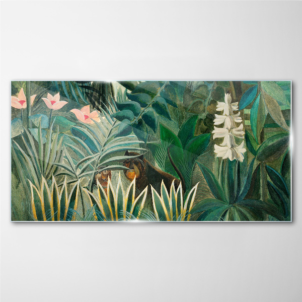 Glasbild Geheimnisvoller Wald mit wilden Tieren